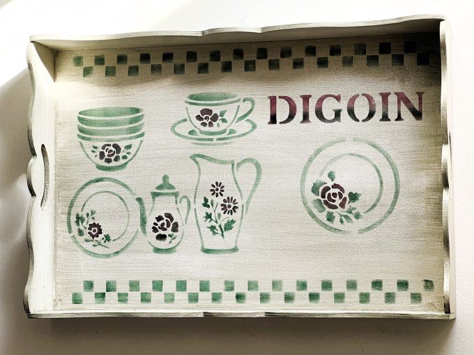 Pochoir Vaisselle Digoin