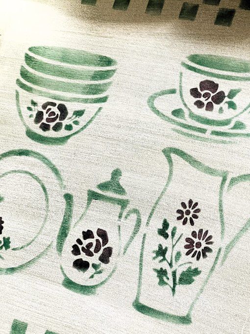 Pochoir Vaisselle Digoin