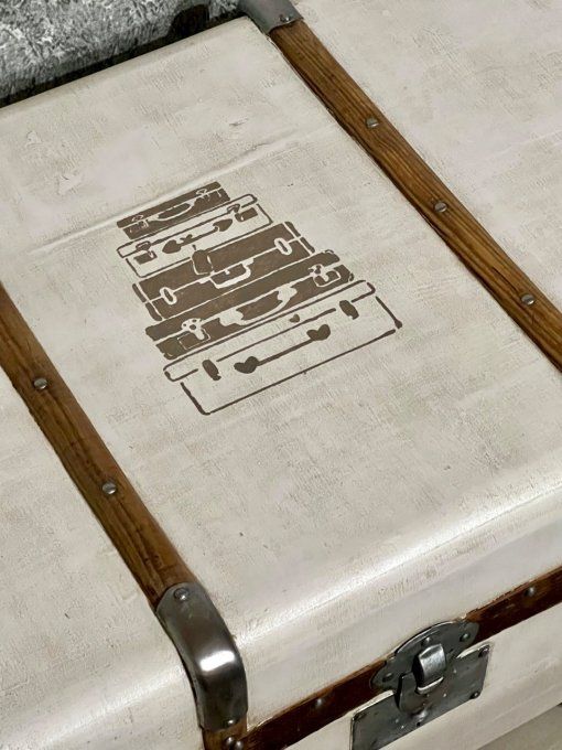 Pochoir Valises vintages