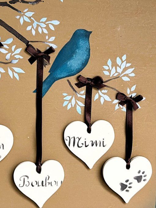 Pochoir Oiseau sur la Branche