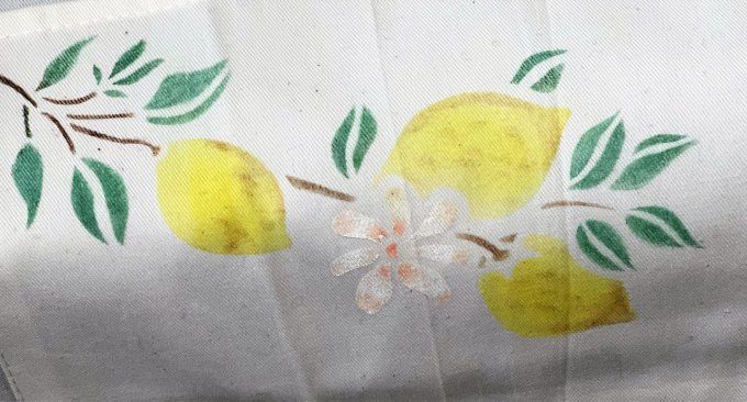 Pochoir Citrons et Olives