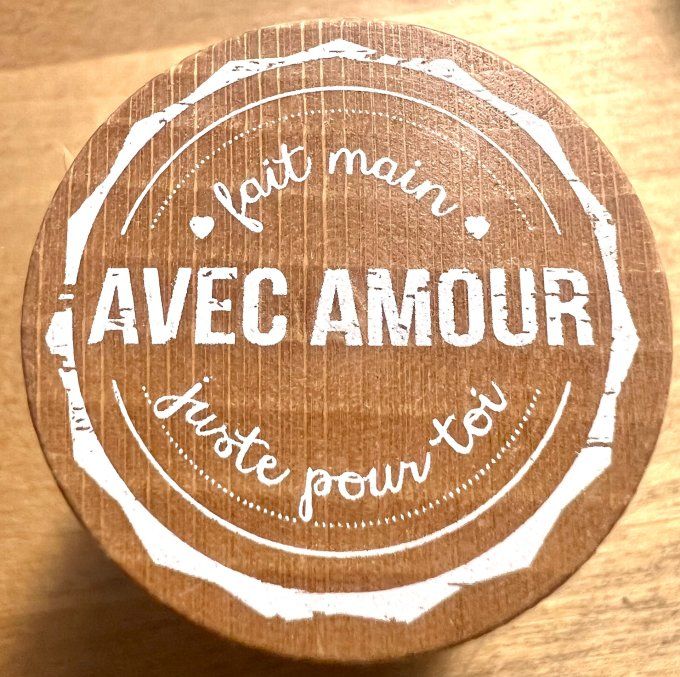 Tampon fait main AVEC AMOUR juste pour toi