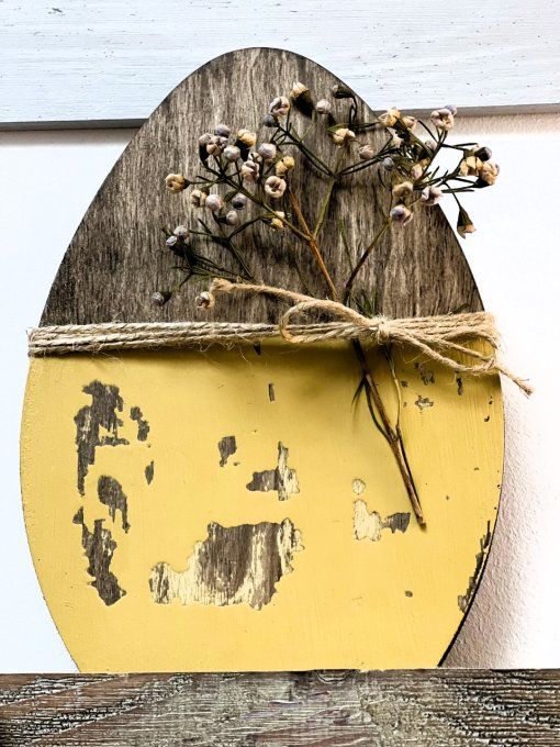 Moyen Œuf en bois