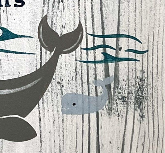 Pochoir Duo de Baleines