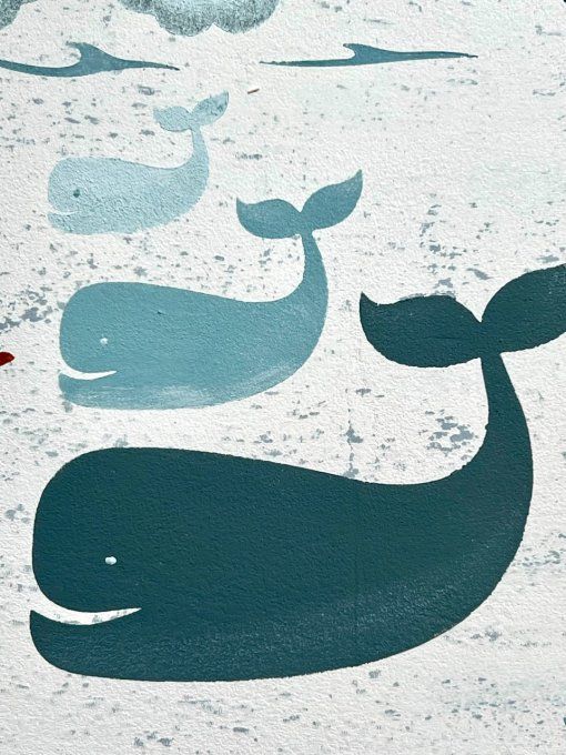 Pochoir Trio de Baleines