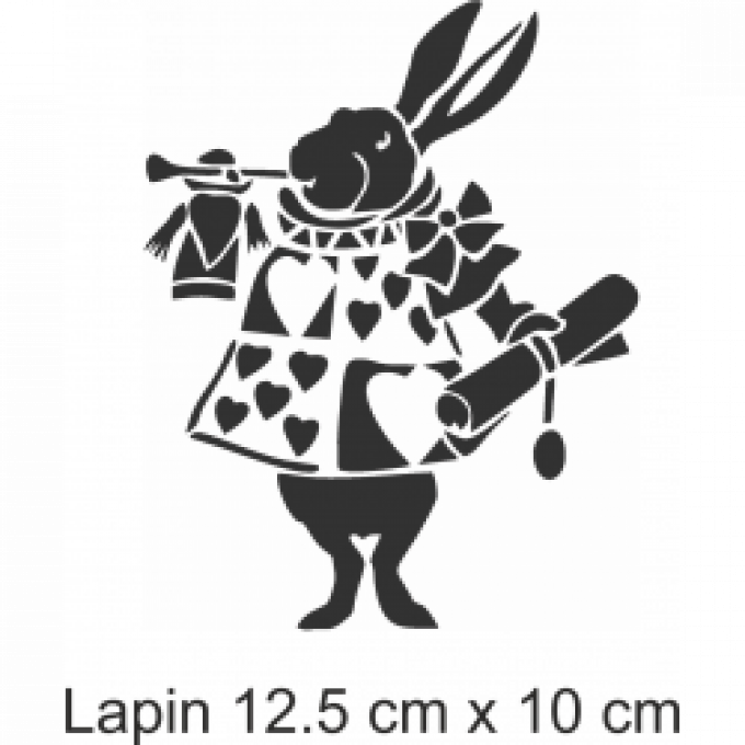 Pochoir Le Lapin d'Alice