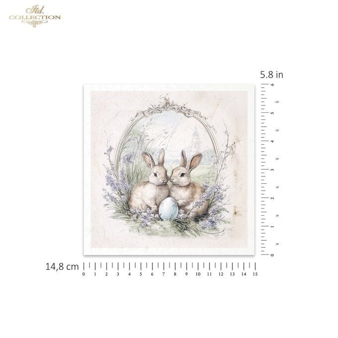 Papier de Riz Lapins de Pâques x 6 RSM157