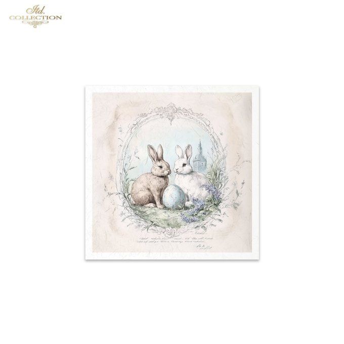 Papier de Riz Lapins de Pâques x 6 RSM157