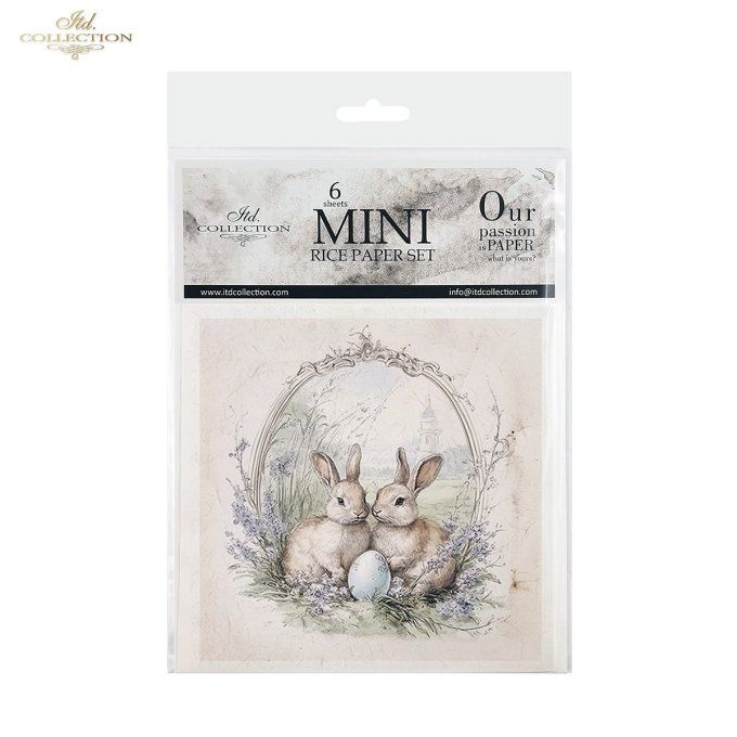 Papier de Riz Lapins de Pâques x 6 RSM157