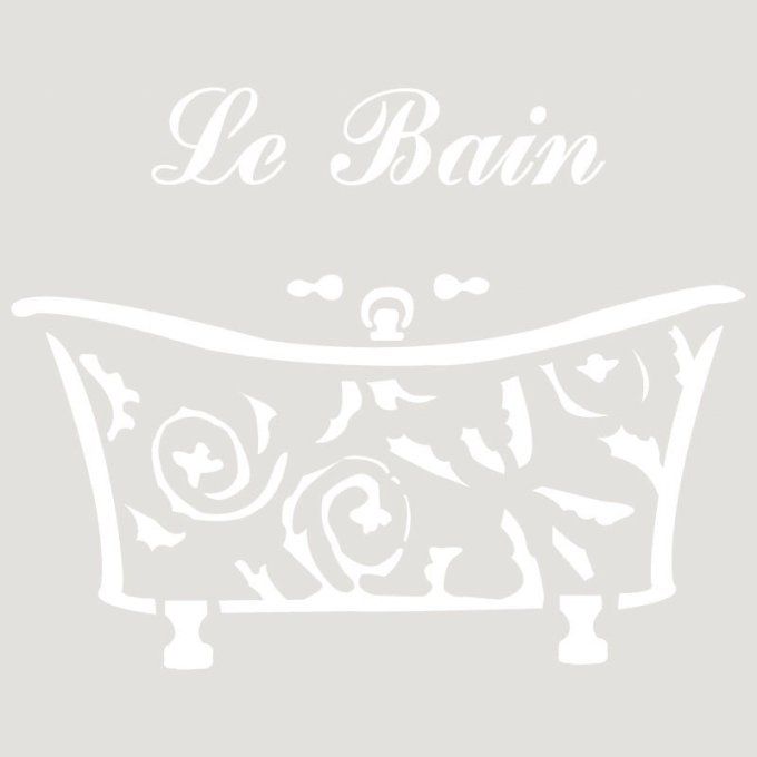 Pochoir Le bain