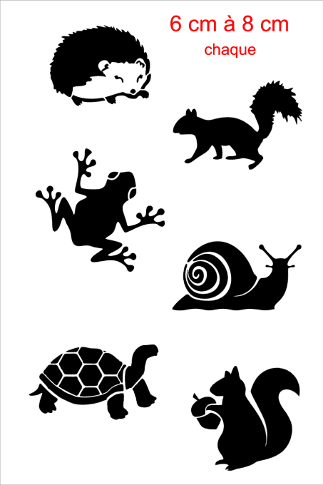 Pochoir Les animaux du jardin