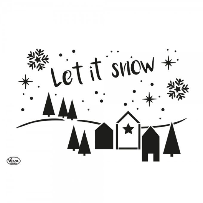 Pochoir Let it snow
