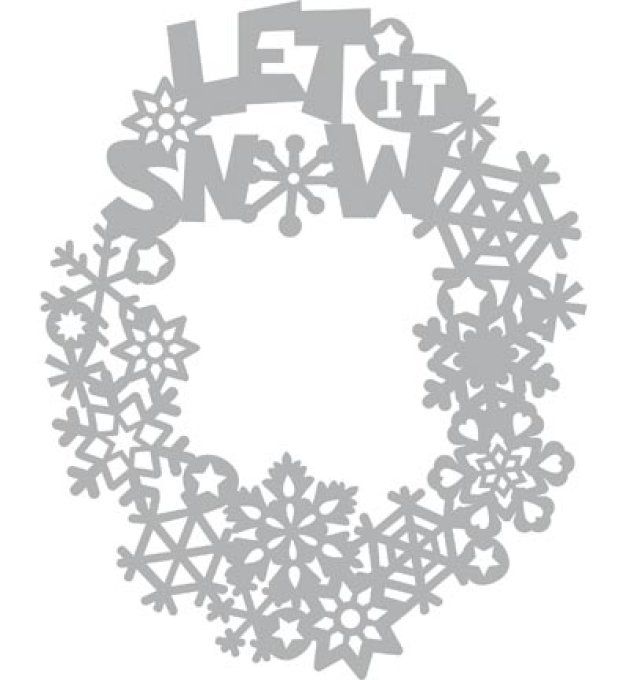 Pochoir Mask Let It Snow