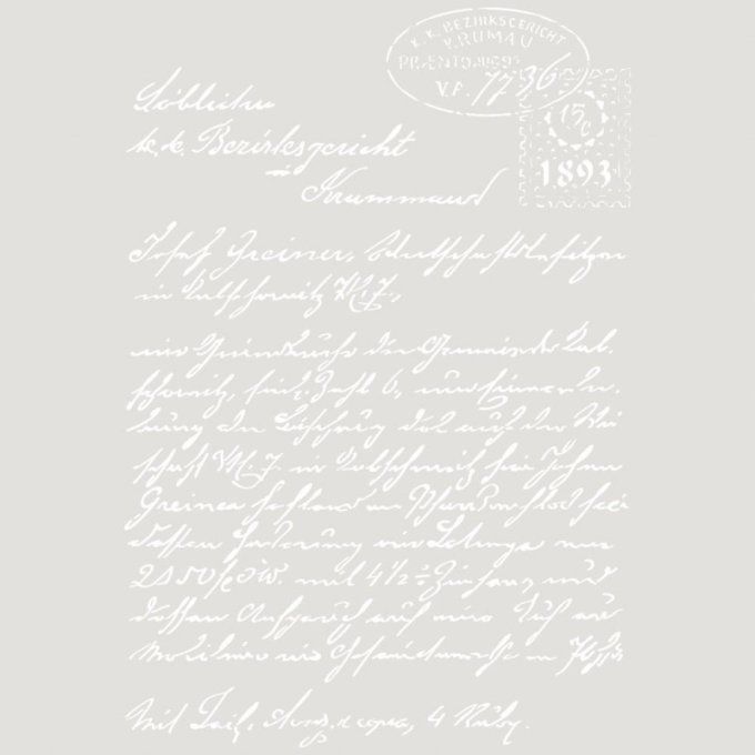 Pochoir Lettre vintage timbrée