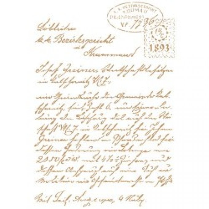 Pochoir Lettre vintage timbrée