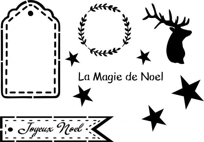 Pochoir Camaëlle Magie de Noël