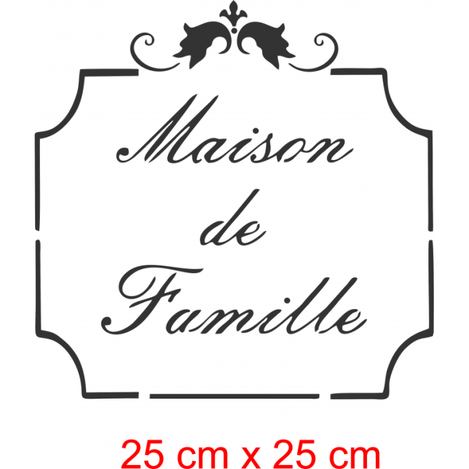 Pochoir Maison de famille carré