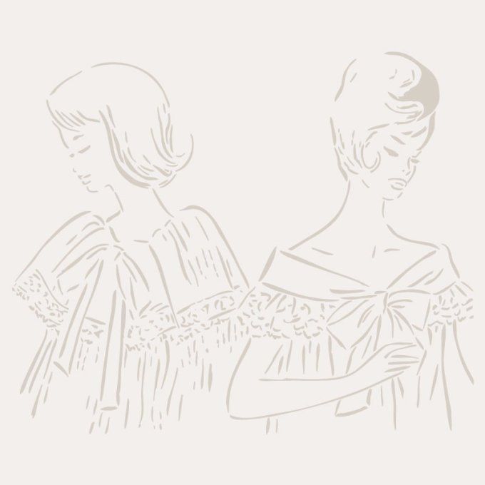 Pochoir Mannequins Haute Couture