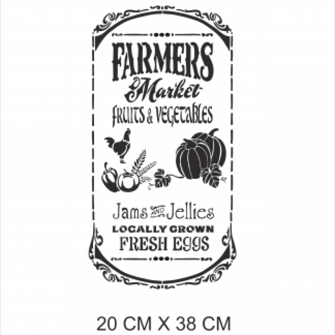 Pochoir Marché Fermier