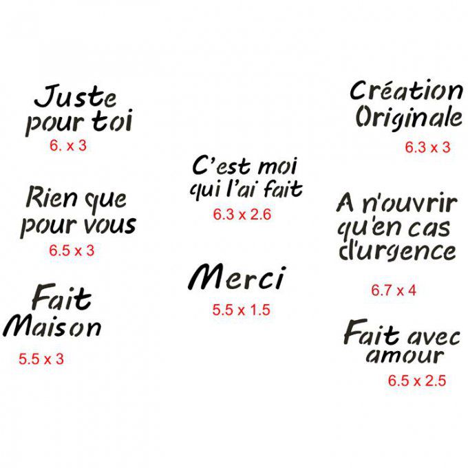Pochoir Camaëlle Mes Mots Doux