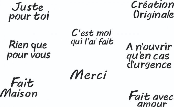 Pochoir Camaëlle Mes Mots Doux