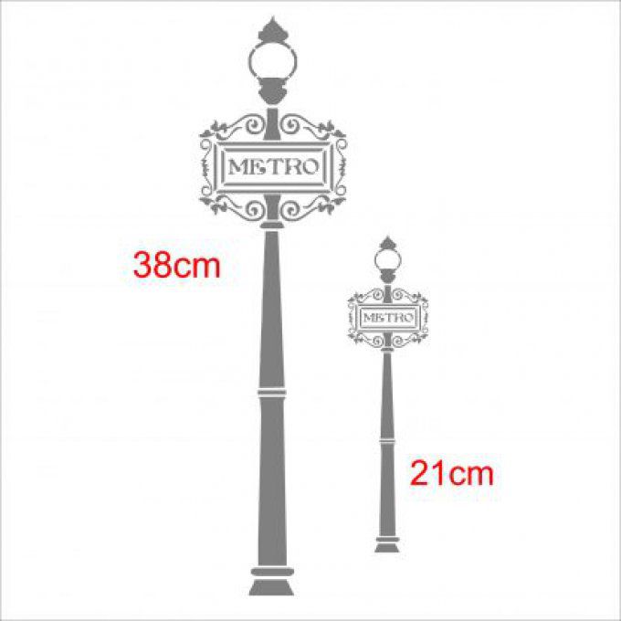 Pochoir Lampadaires Métro