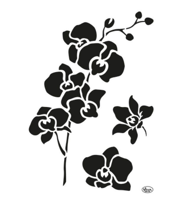 Pochoir Orchidée