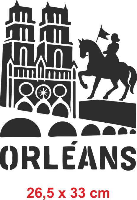 Pochoir Orléans Jeanne d'Arc