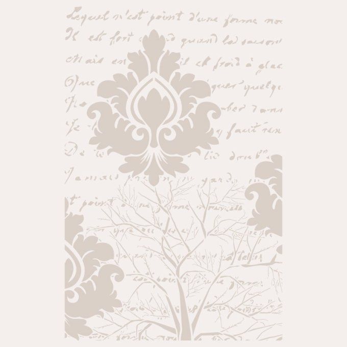 Pochoir Ornements et texte ancien