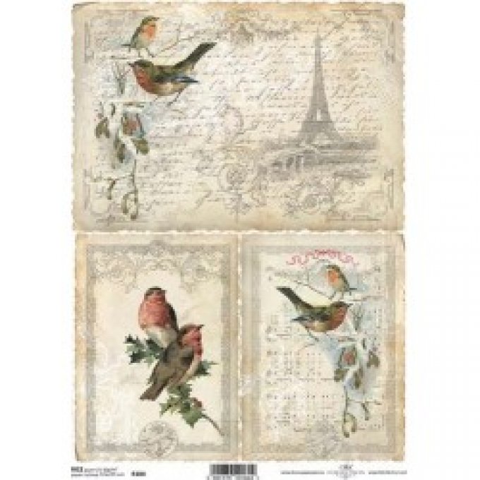 Papier de Riz Paris en Hiver R184