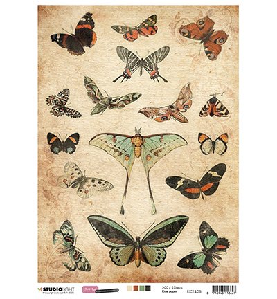 Papier de Riz Planche Papillons