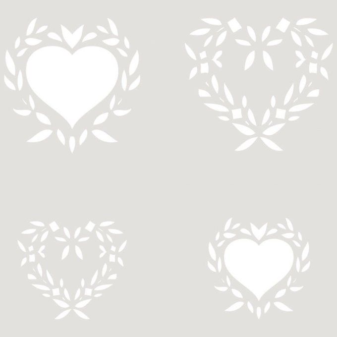 Pochoir 4 COEURS Shabby