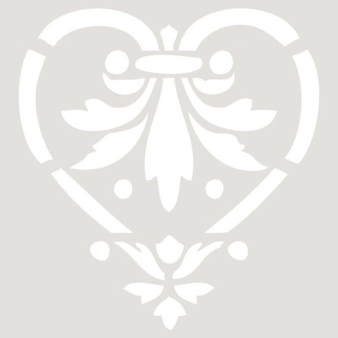 Pochoir Coeur fer forgé