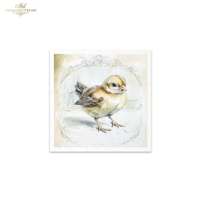 Papier de Riz Poules et poussins x 6 RSM158
