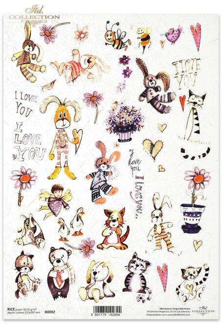 Papier de Riz I love you Doudou R0092