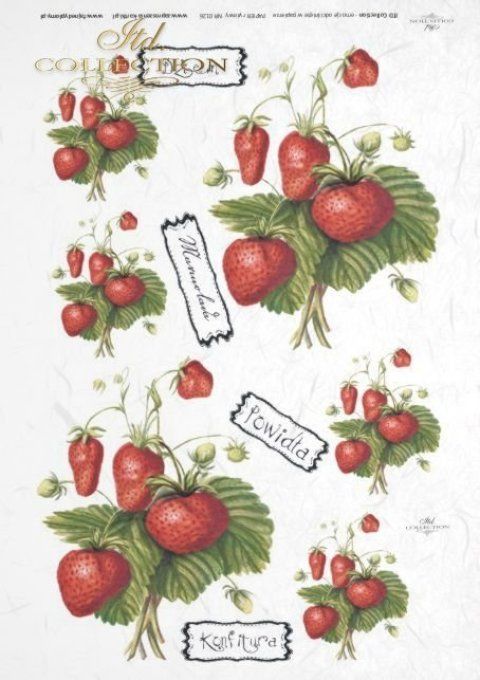 Papier de Riz Fraises R0126