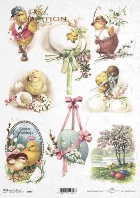 Papier de Riz Canetons de Pâques R0485