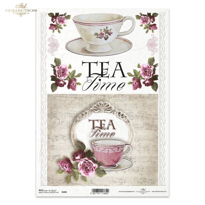 Papier de Riz Salon de thé R0492