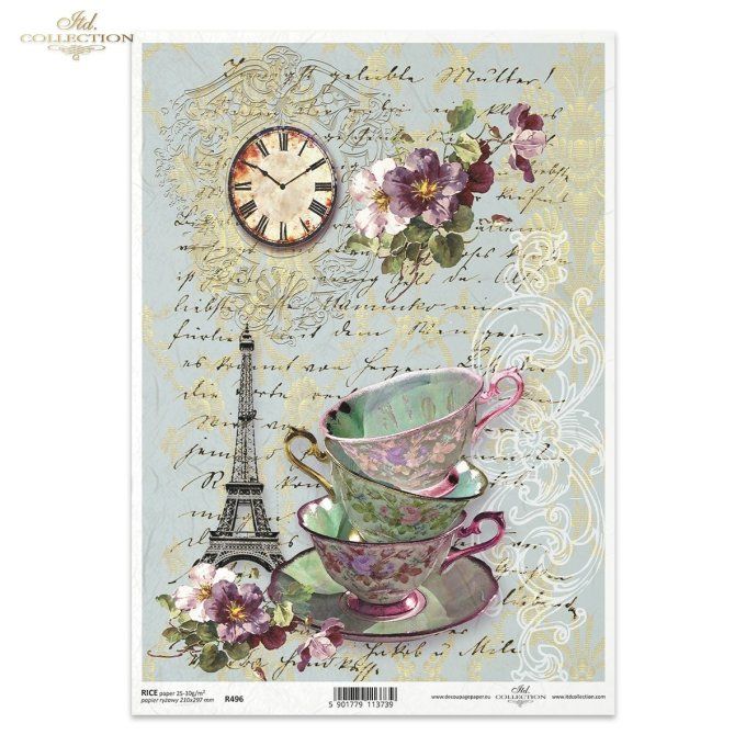Papier de Riz Tea Time à Paris R0496
