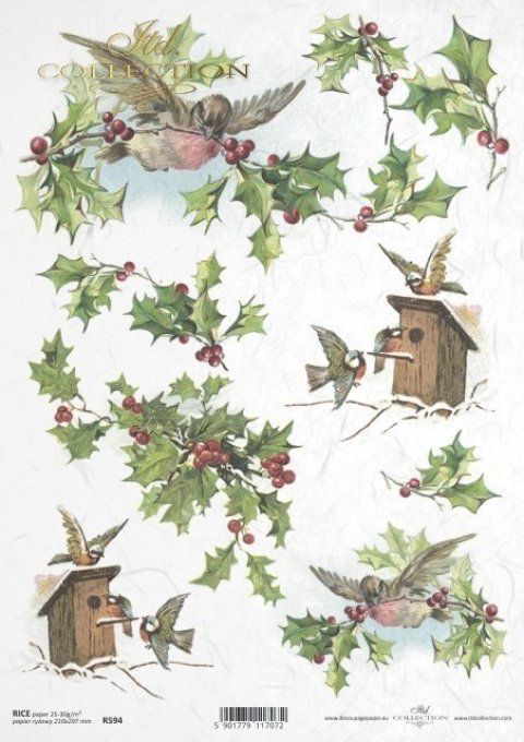 Papier de Riz Houx R0594