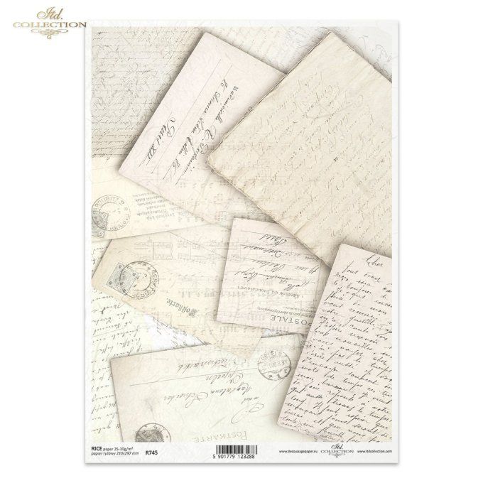 Papier de Riz Ecritures manuscrites R0745