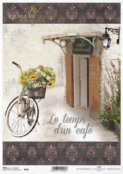 Papier de Riz Le temps d'un café R0840