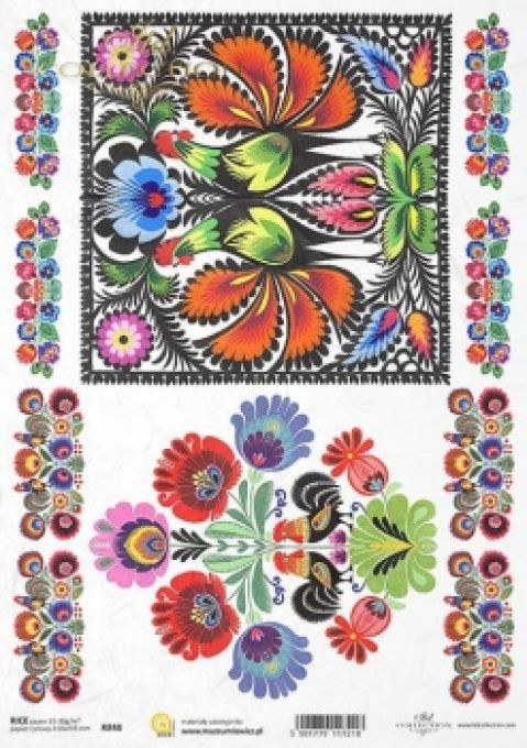 Papier de Riz Art Populaire R0848