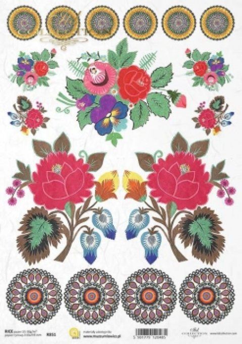 Papier de Riz Motifs traditionnels R0851
