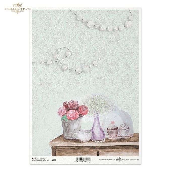 Papier de Riz Cerise sur le gâteau R0869