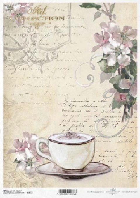 Papier de Riz Cappuccino Manuscrit R0872