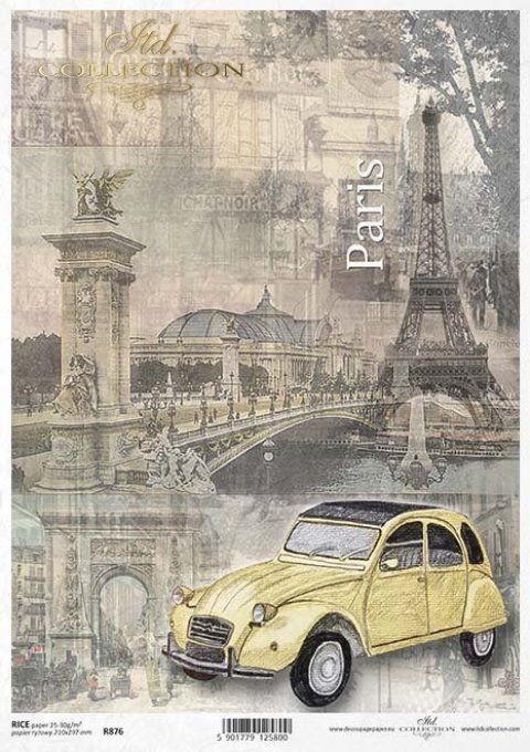 Papier de Riz 2CV Paris R0876