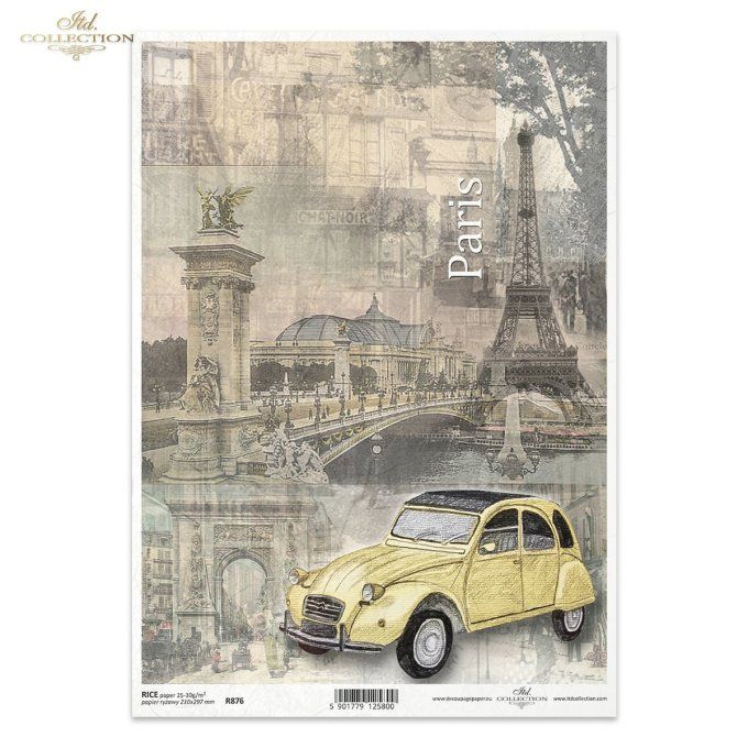 Papier de Riz 2CV Paris R0876
