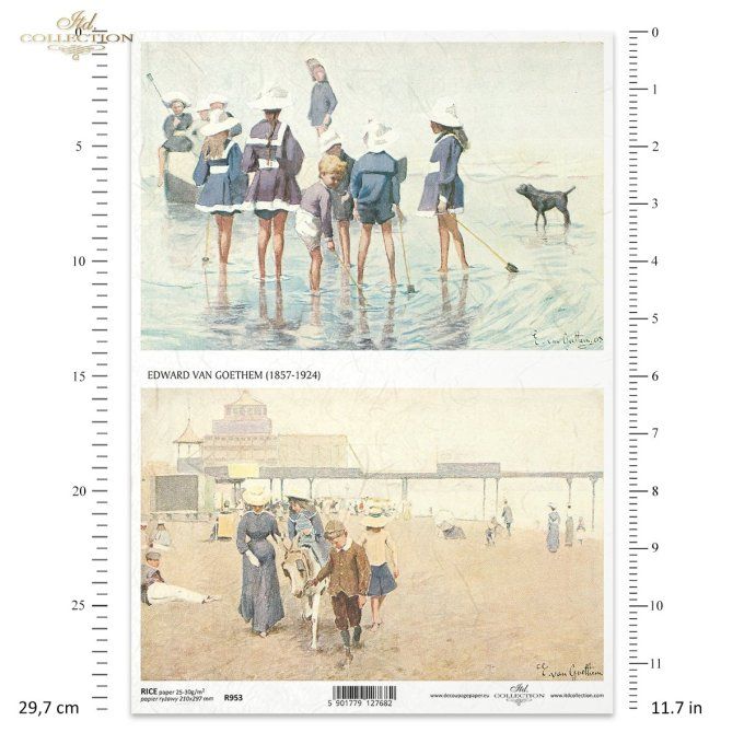 Papier de Riz Vacances en bord de mer R0953