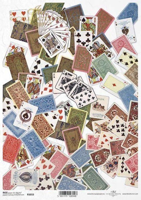 Papier de Riz Jeux de cartes R1033